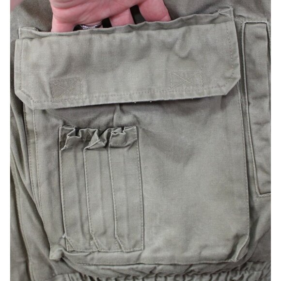 Saugatuck Mens Khaki Utility Vest XL Cotton & Polyester Blend Multiple Pockets M - Picture 10 of 13